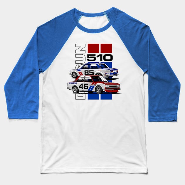 1971 Datsun 510 Trans Am Baseball T-Shirt by SpeedPistion